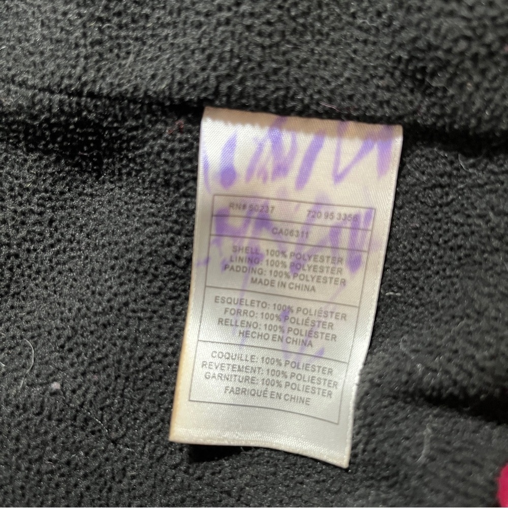 Puma Girl's Puff Jacket Black and Pink GUC Size 12 Winter Ready - Picture 7 of 8